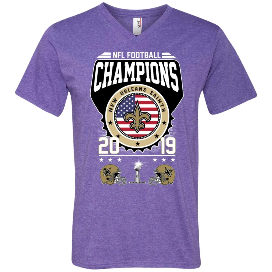 Nfl – Football Champions New Orleans Saints Super Bowl 2019 Men V-Neck T-Shirt