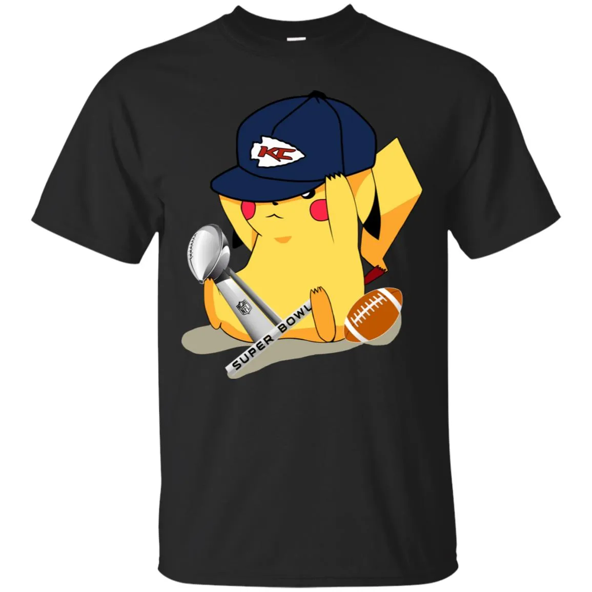 Nfl – Kansas City Chiefs Pikachu Super Bowl 2019 Football Men Cotton T-Shirt