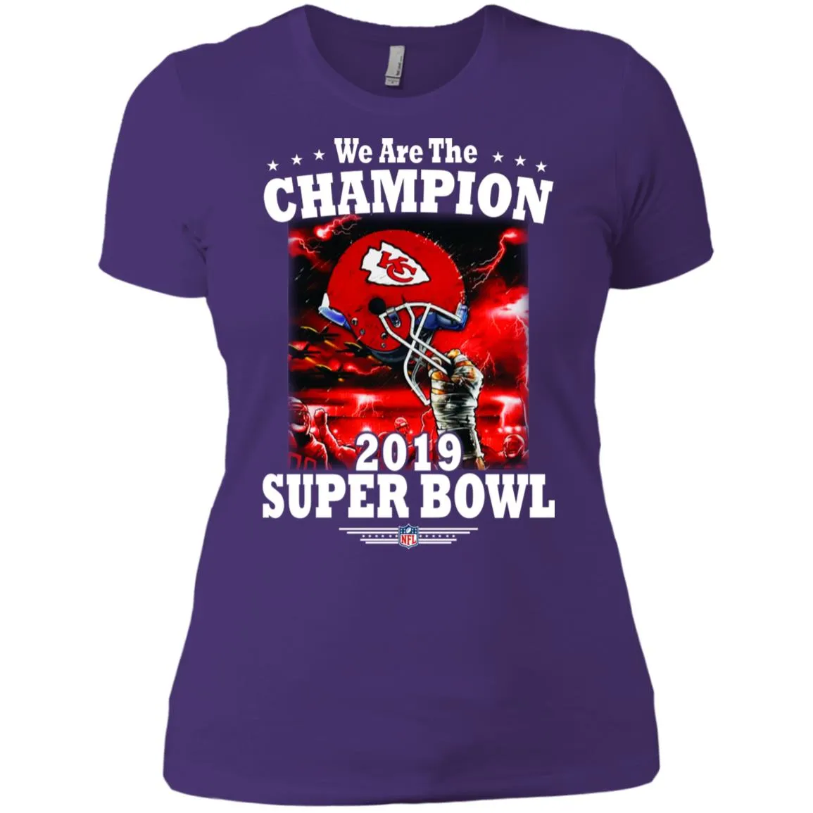 Nfl – Kansas City Chiefs We Are The Champion 2019 Super Bowl Football Women Cotton T-Shirt