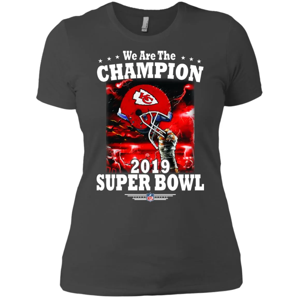 Nfl – Kansas City Chiefs We Are The Champion 2019 Super Bowl Football Women Cotton T-Shirt