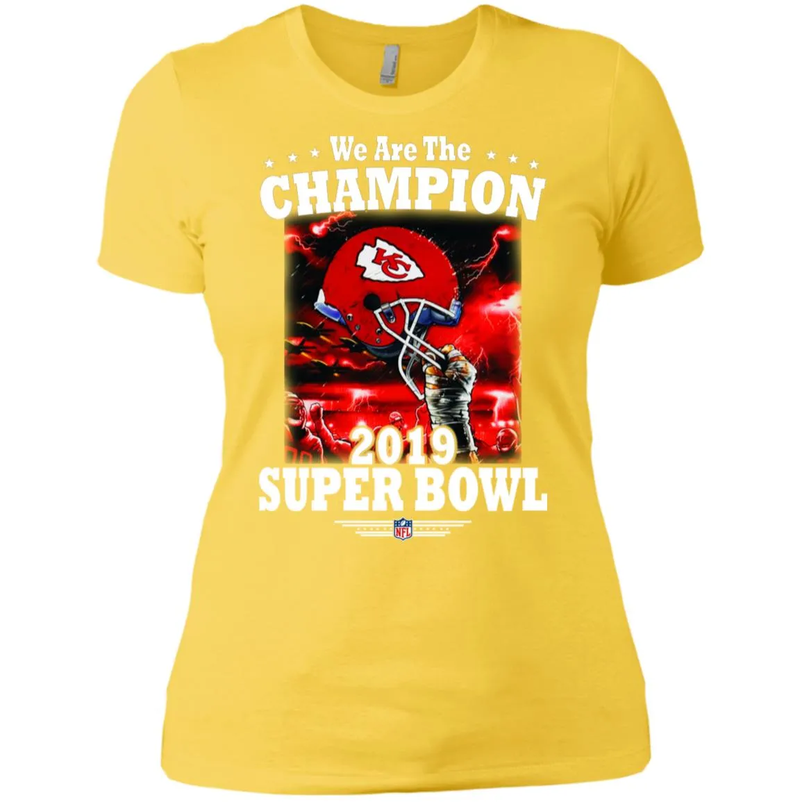 Nfl – Kansas City Chiefs We Are The Champion 2019 Super Bowl Football Women Cotton T-Shirt