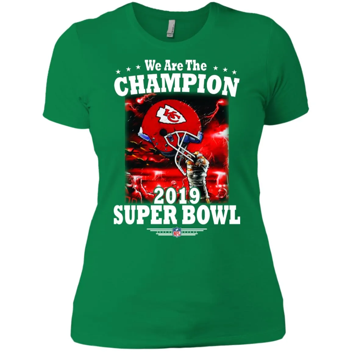 Nfl – Kansas City Chiefs We Are The Champion 2019 Super Bowl Football Women Cotton T-Shirt