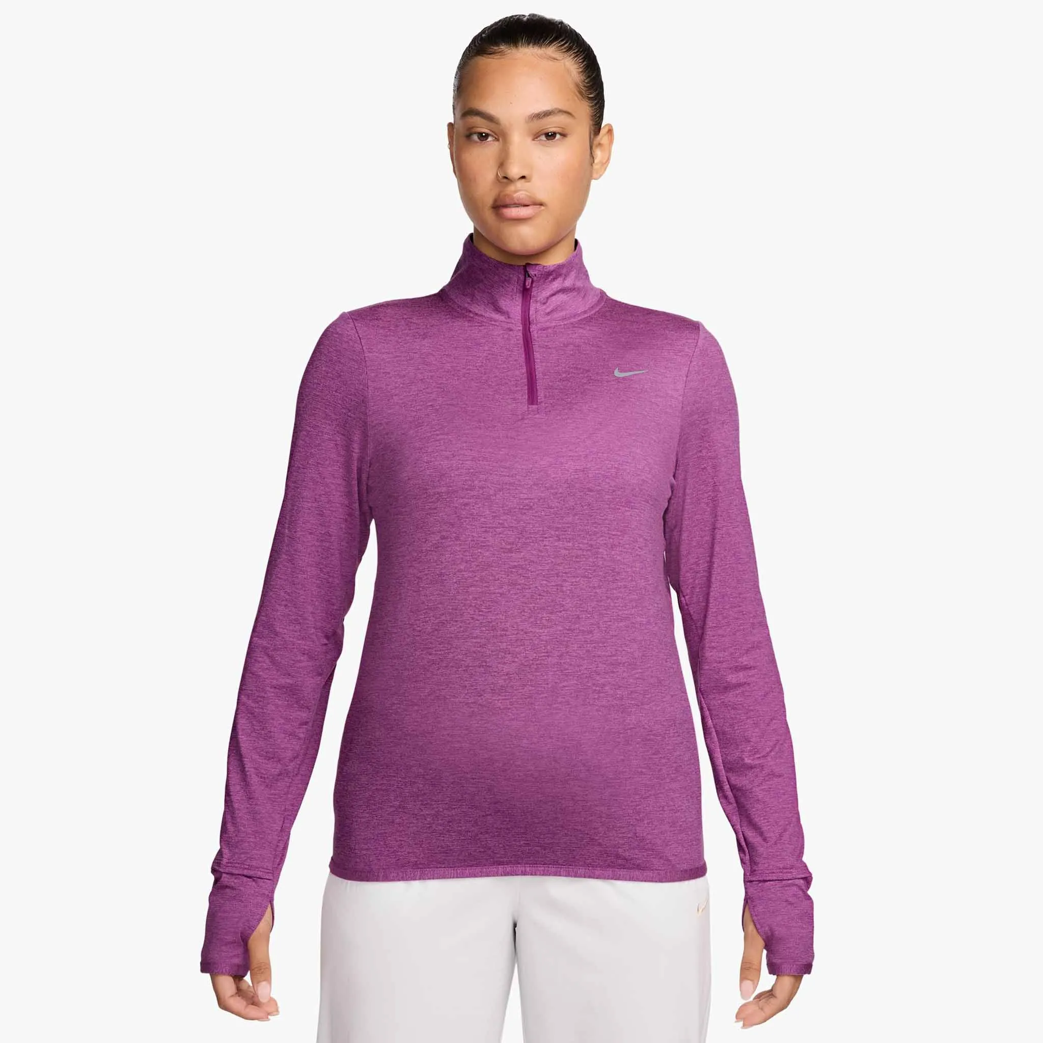 Nike | Women's Swift Element UV Protection 1/4-Zip Running Top - Hot Fuchsia