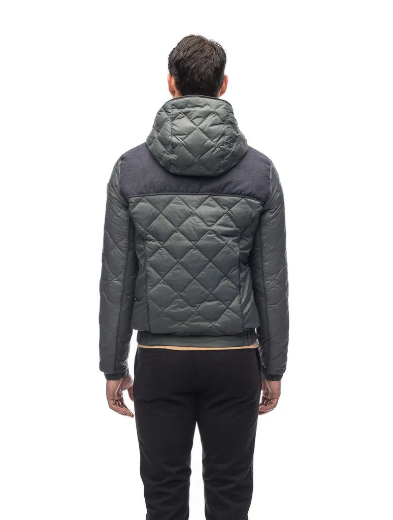 Nobis Elroy Men's Quilted Hooded Jacket - Foggy Blue Navy