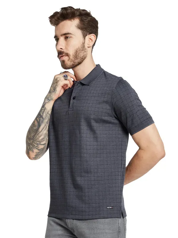 Octave Men Striped Polo Collar Pockets T-Shirt