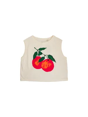 oranges womens cropped tank shirt organic cotton