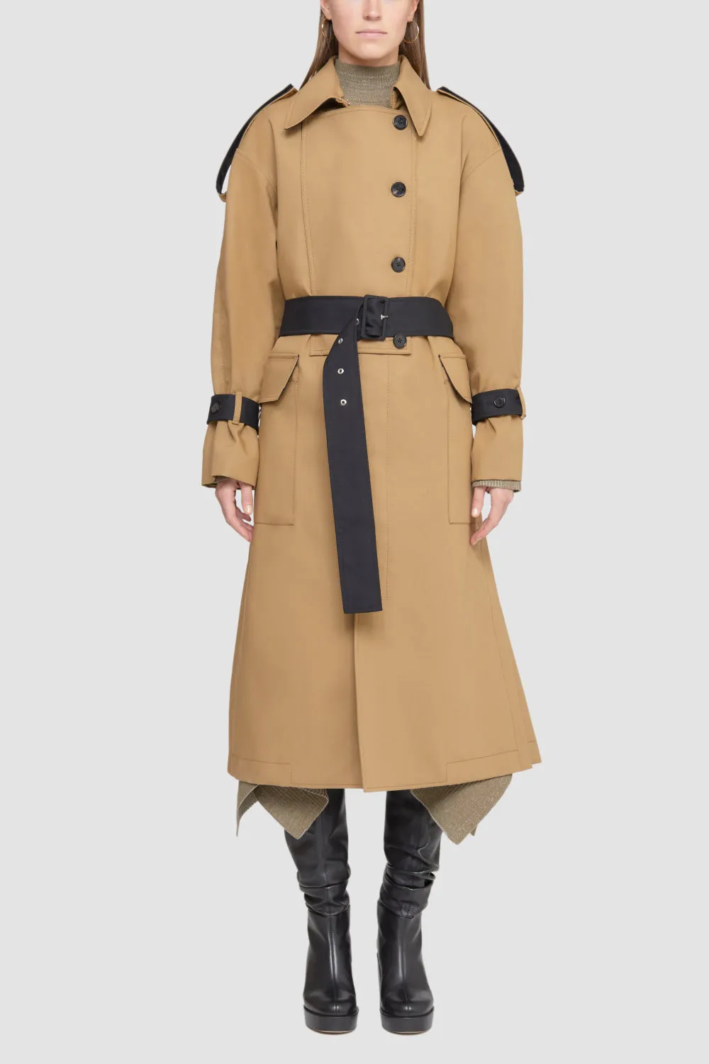 Oversized Bonded Cotton Trench