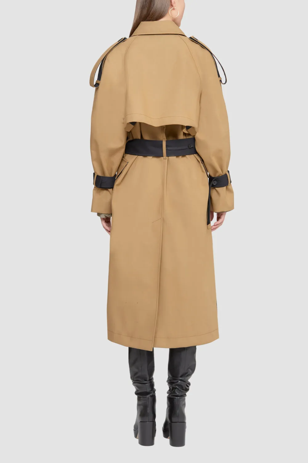 Oversized Bonded Cotton Trench