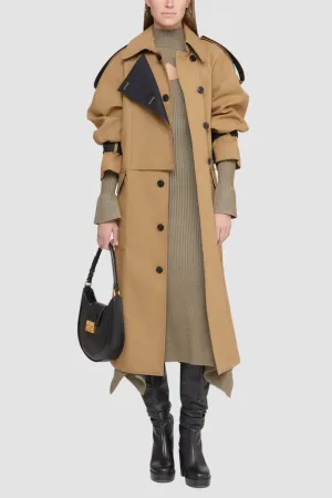 Oversized Bonded Cotton Trench