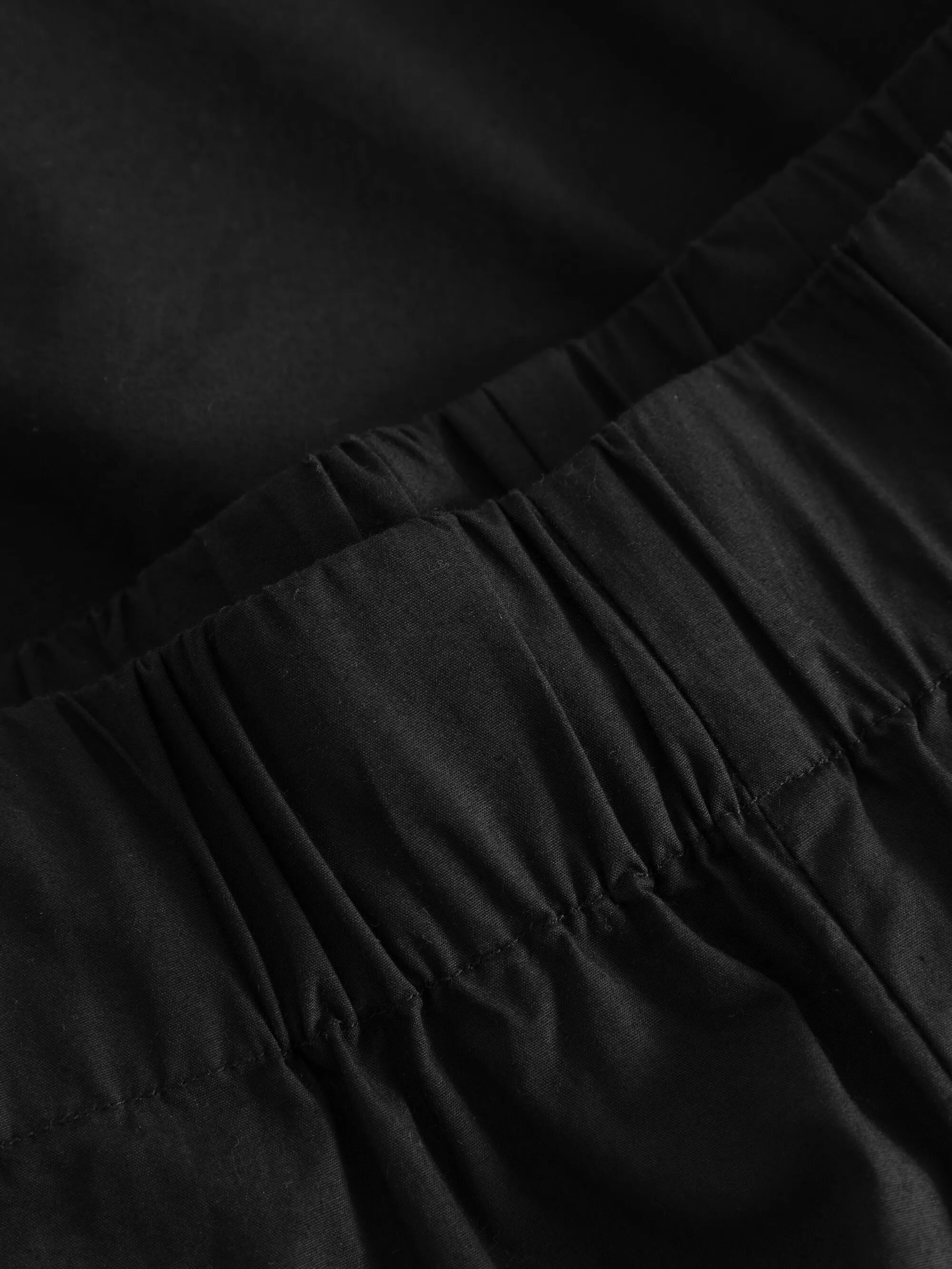 Poplin elastic waist shorts - Black Jet