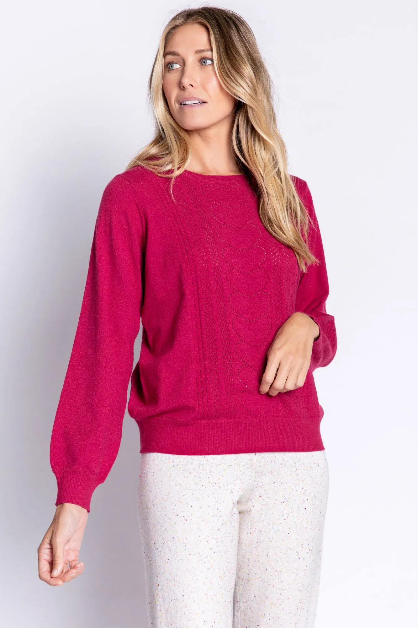 Pretty In Pointelle Long Sleeve Top