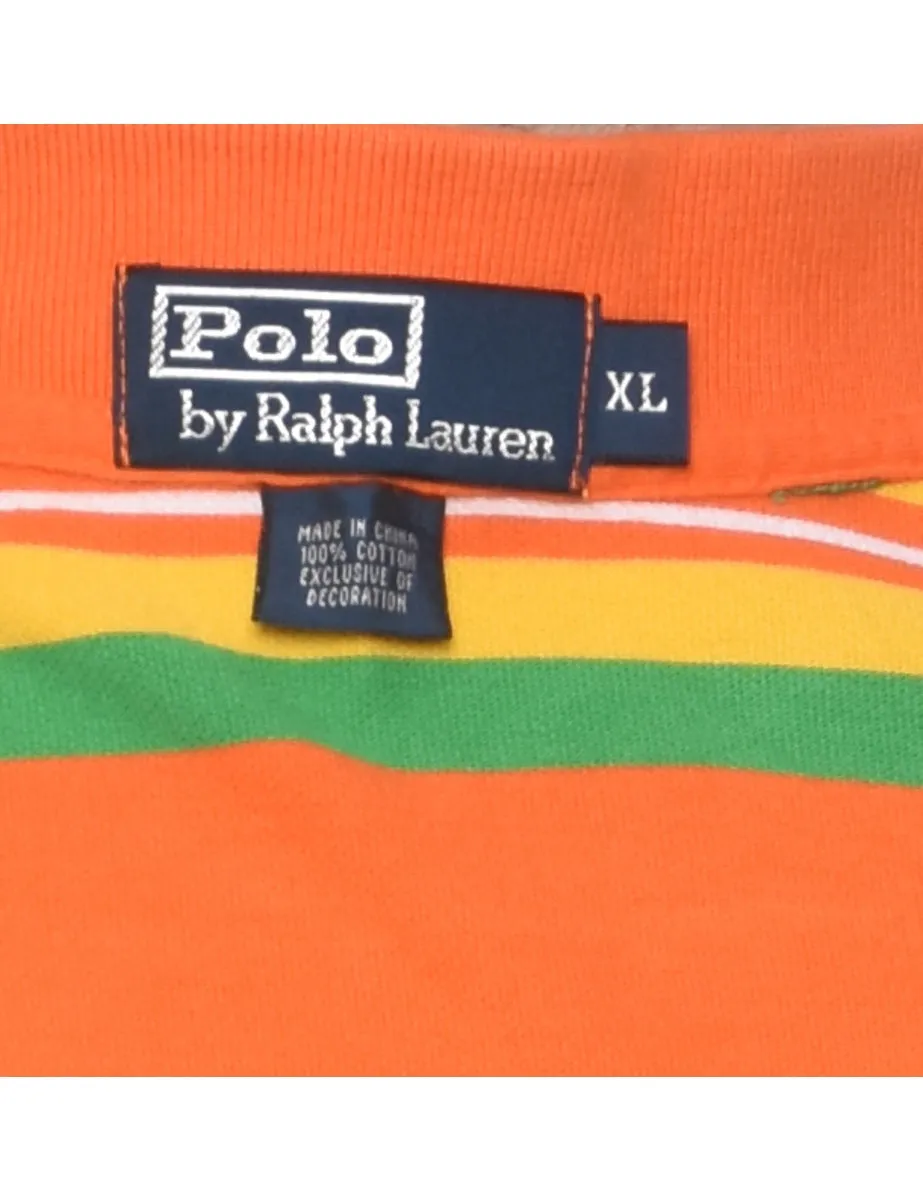 Ralph Lauren Striped Multi-Colour Polo Shirt - XL