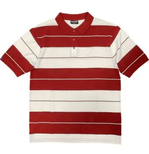 Red/White Old School Pique Polo Shirt