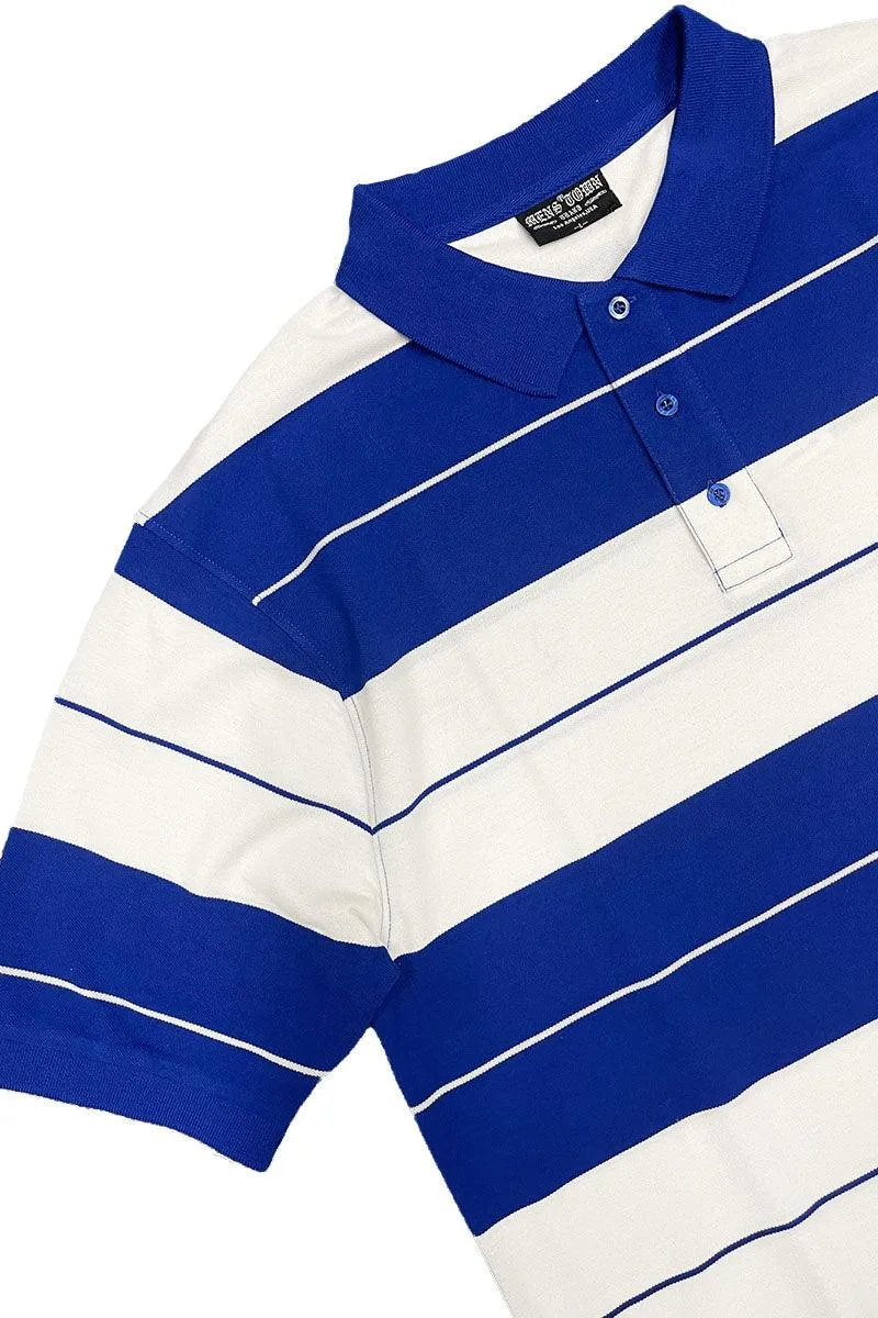 Royal Blue Old School Pique Polo Shirt