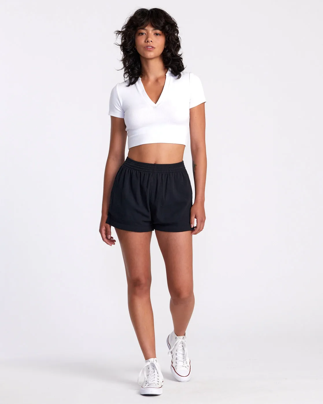 Sawyer Elastic Waist Shorts - RVCA Black