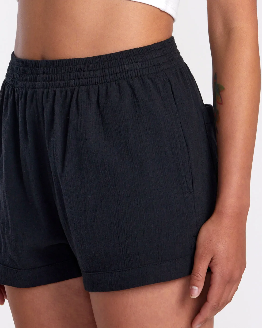 Sawyer Elastic Waist Shorts - RVCA Black