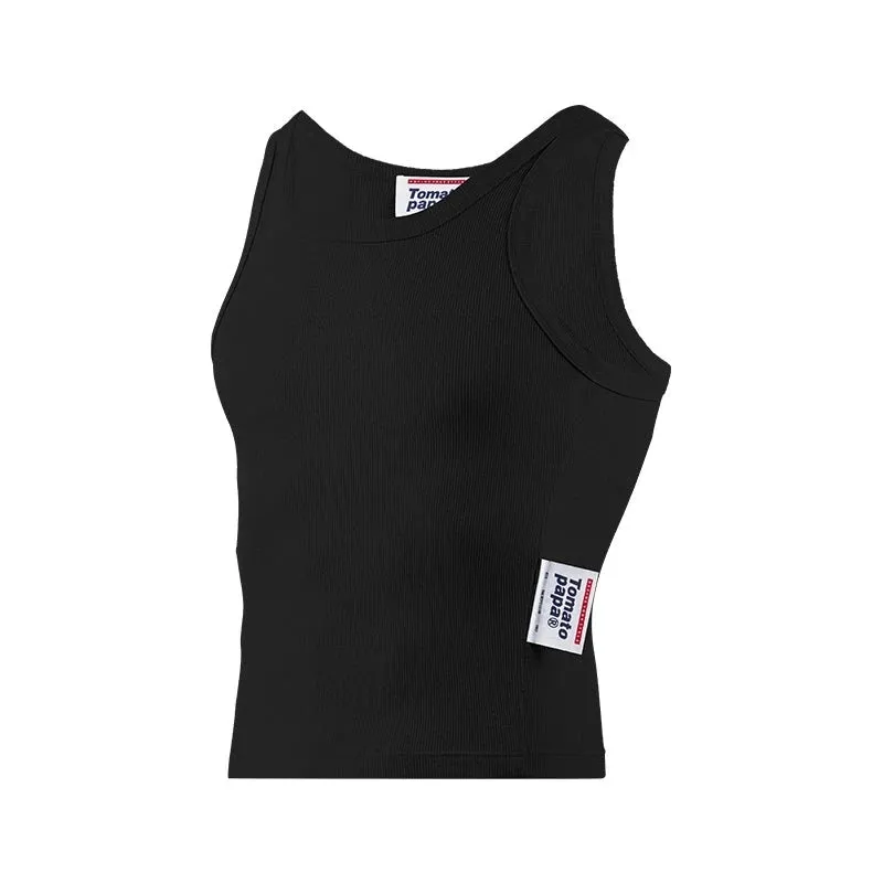 Slim-Fit Ribbed Tank Top