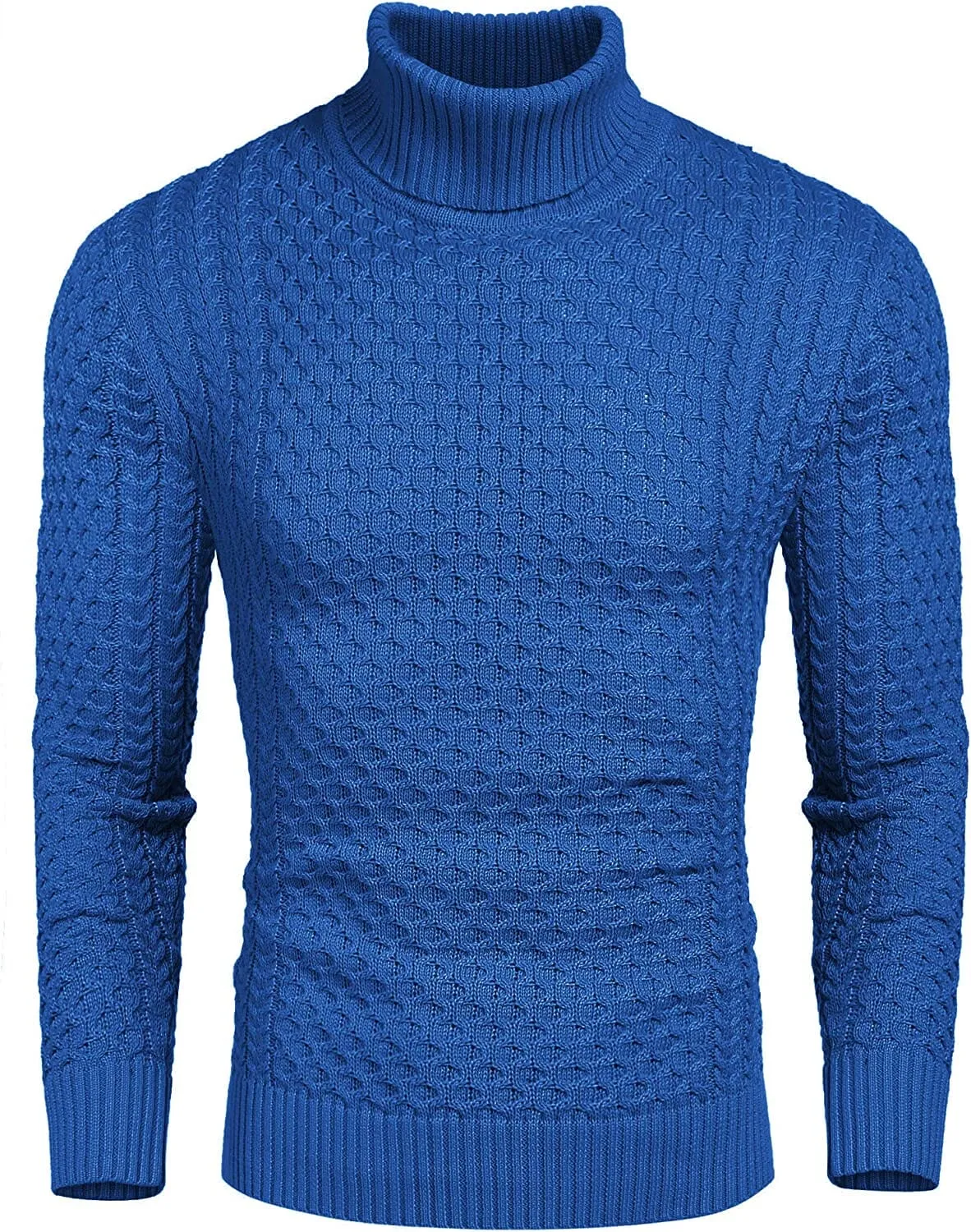 Slim Fit Turtleneck Knitted Twisted Pullover Sweaters (US Only)