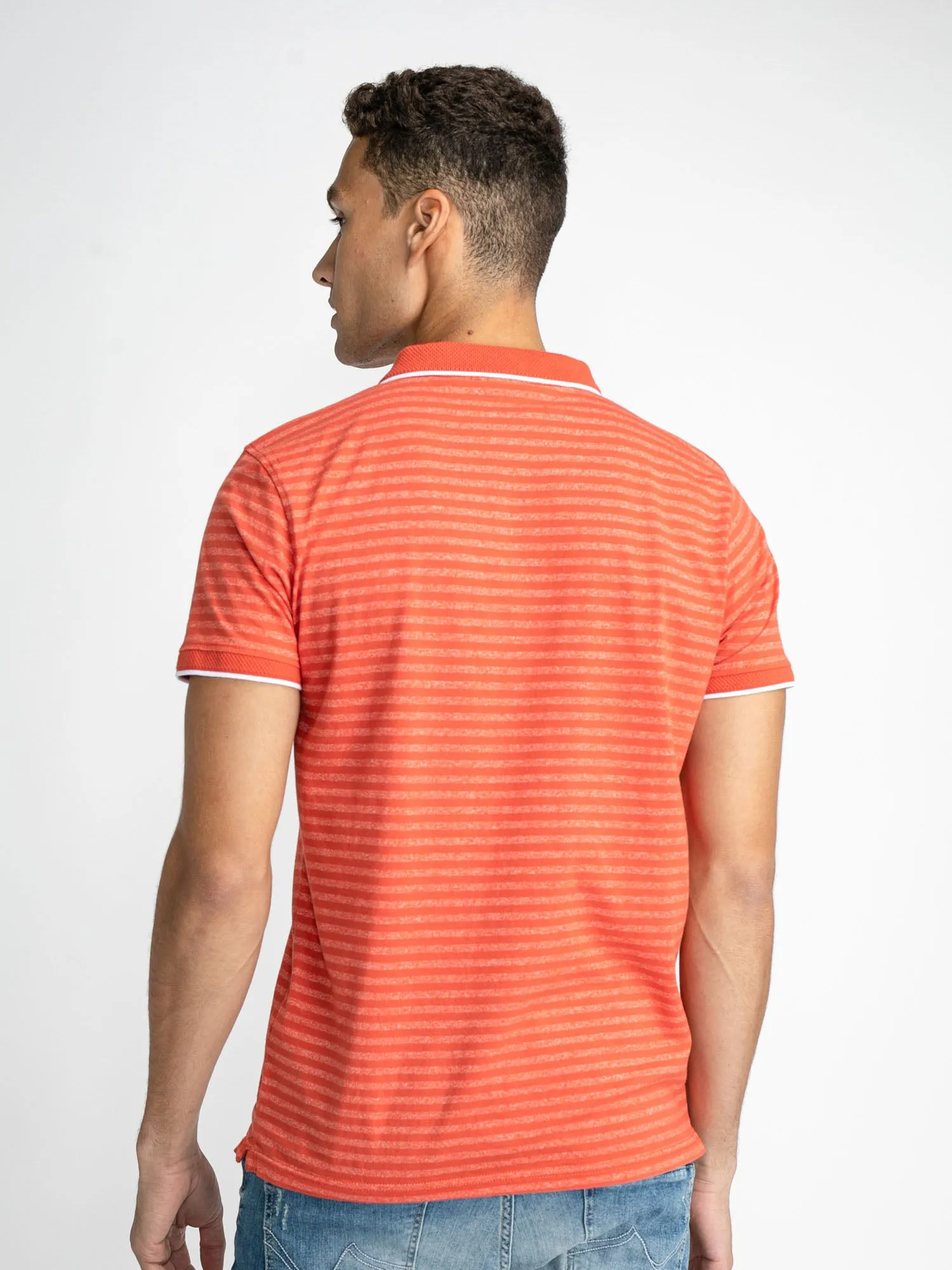 Striped polo shirt