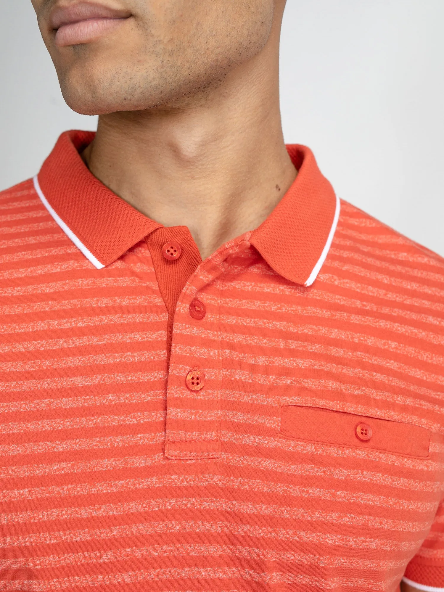 Striped polo shirt