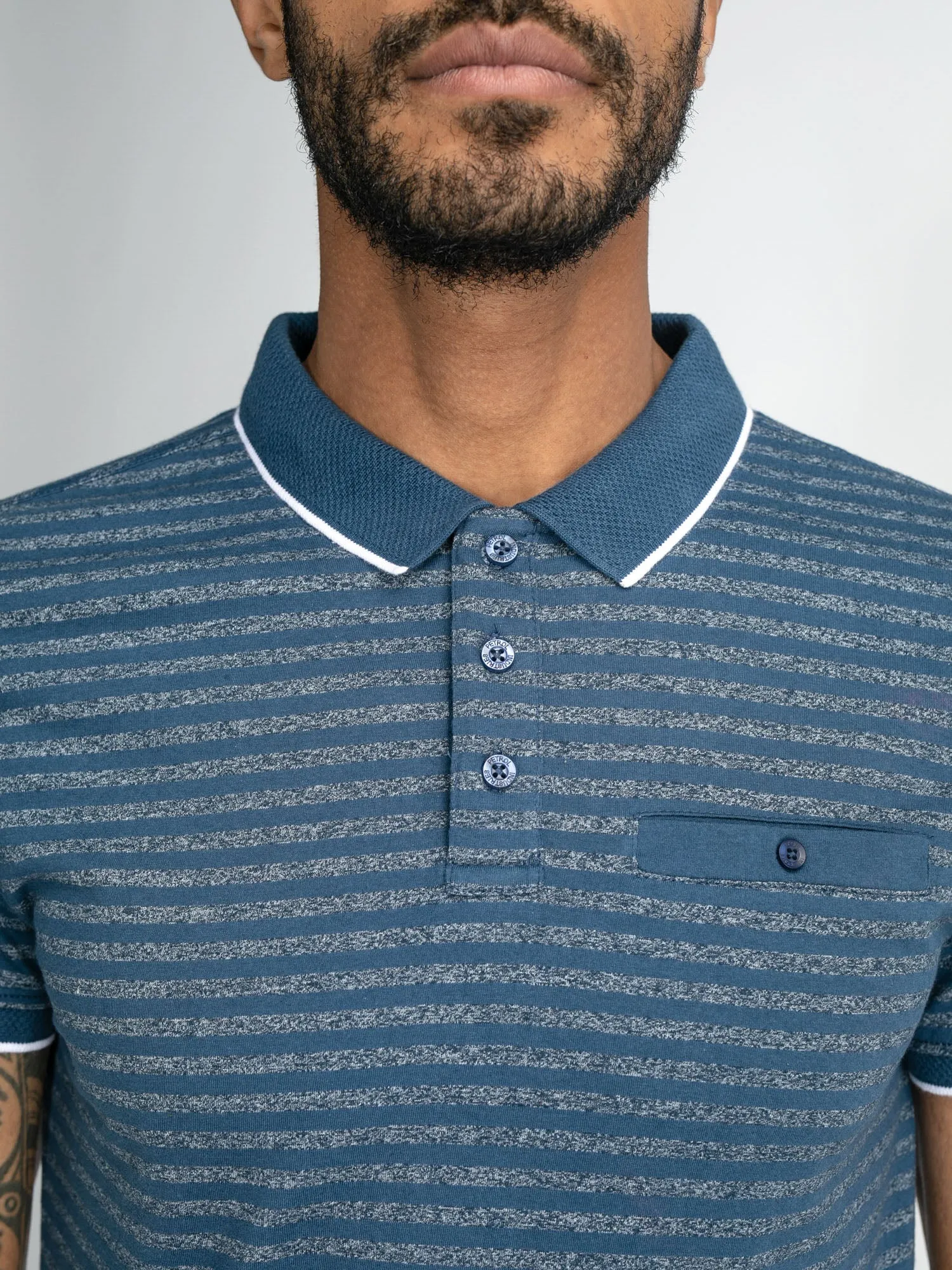 Striped polo shirt