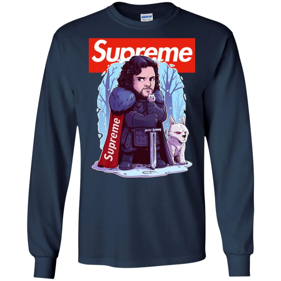 Supreme Game Of Thrones T-shirt Men Long Sleeve Shirt