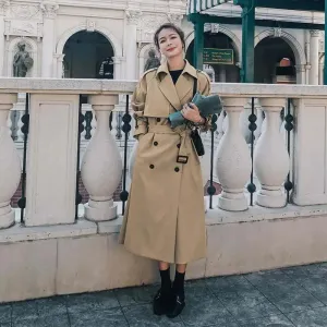 trench coat women Spring Classic Camel coat