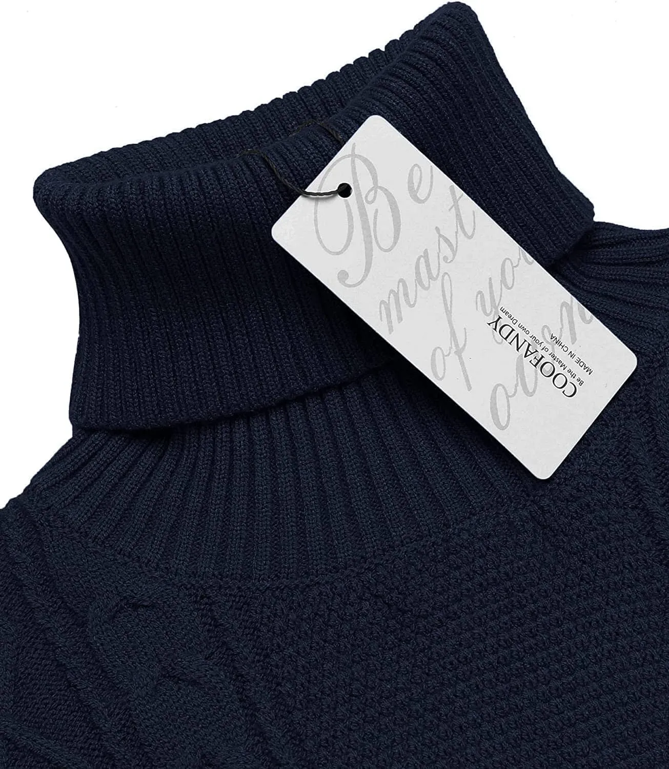 Turtleneck Casual Cable Knitted Pullover Sweaters (US Only)