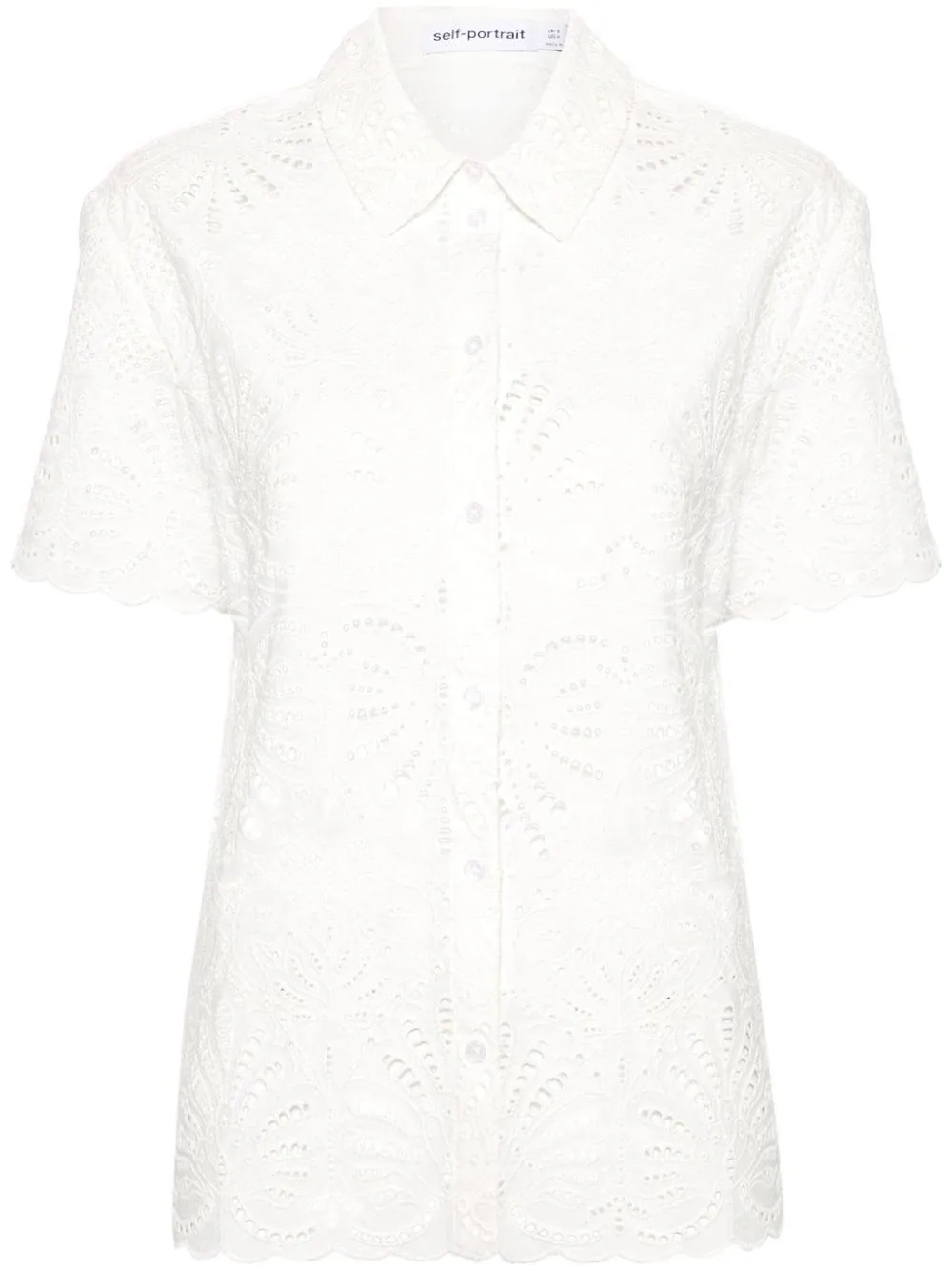 White Cotton Embroidery Top