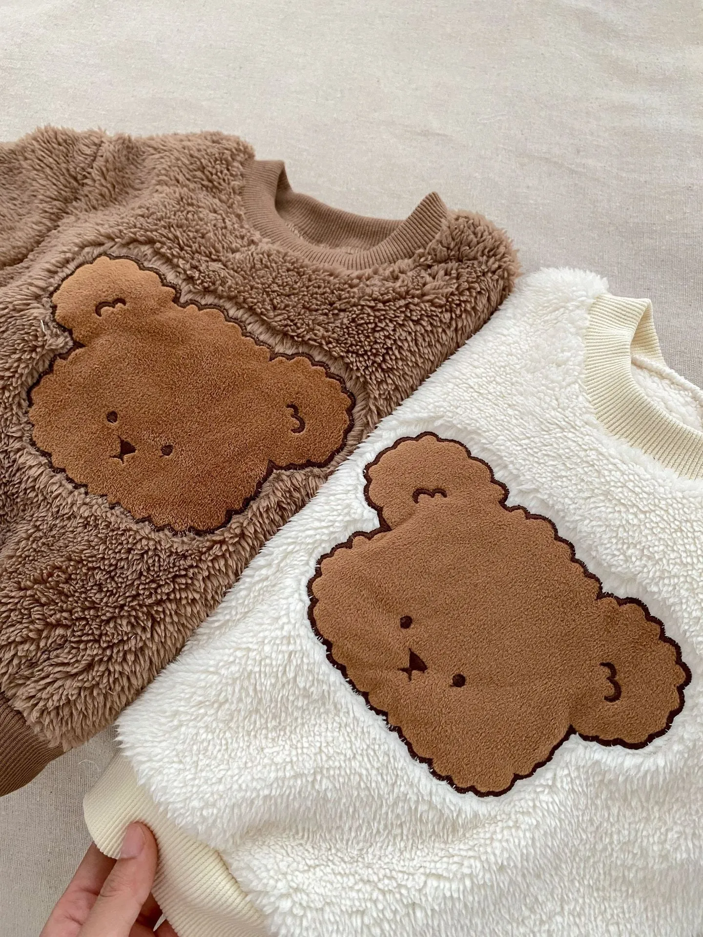 Winter Baby Thick Thermal Long Sleeve Teddy Bear Knitted Sweater And