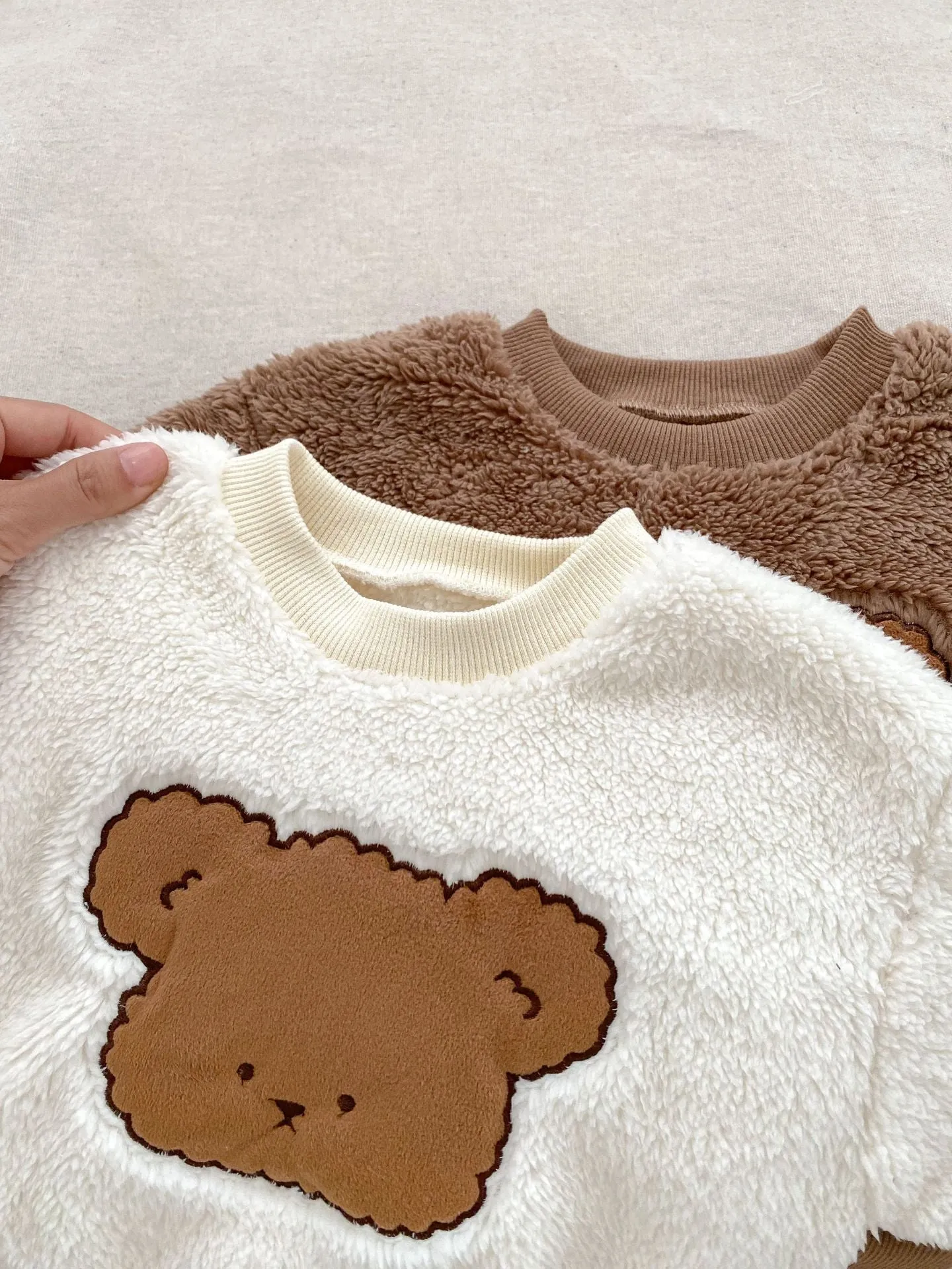 Winter Baby Thick Thermal Long Sleeve Teddy Bear Knitted Sweater And