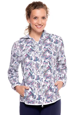 Women's Arcadian Packable Sunblock Jacket | Magnolia Pink Beach Leaves