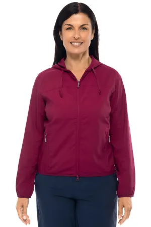 Women's Arcadian Packable Sunblock Jacket  |  Red Crush