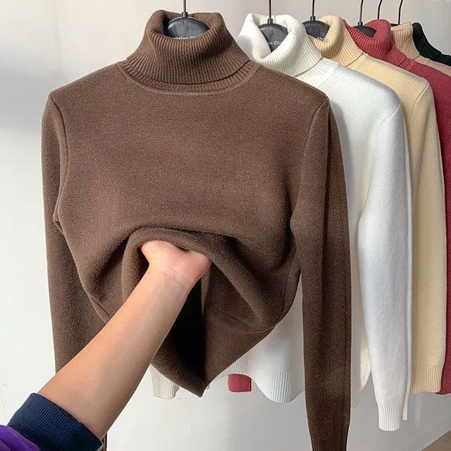 Women's Cozy Thermal Lining Knitted Jumper | Ideal for Autumn/Winter