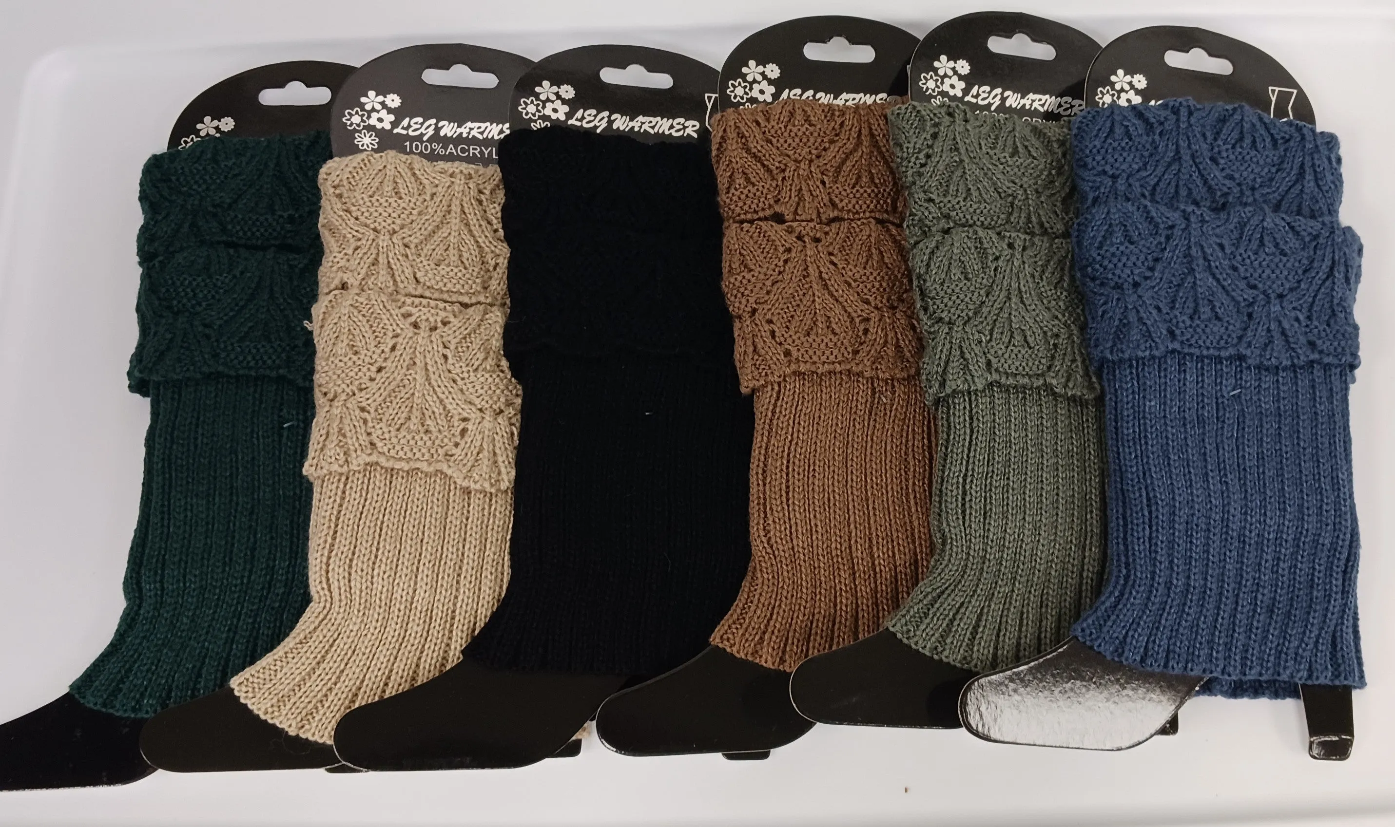 Women's  Knitted Fold Over Solid  Short Lee Warmers  Boot Socks Sweater  Boot Cuffs One Size