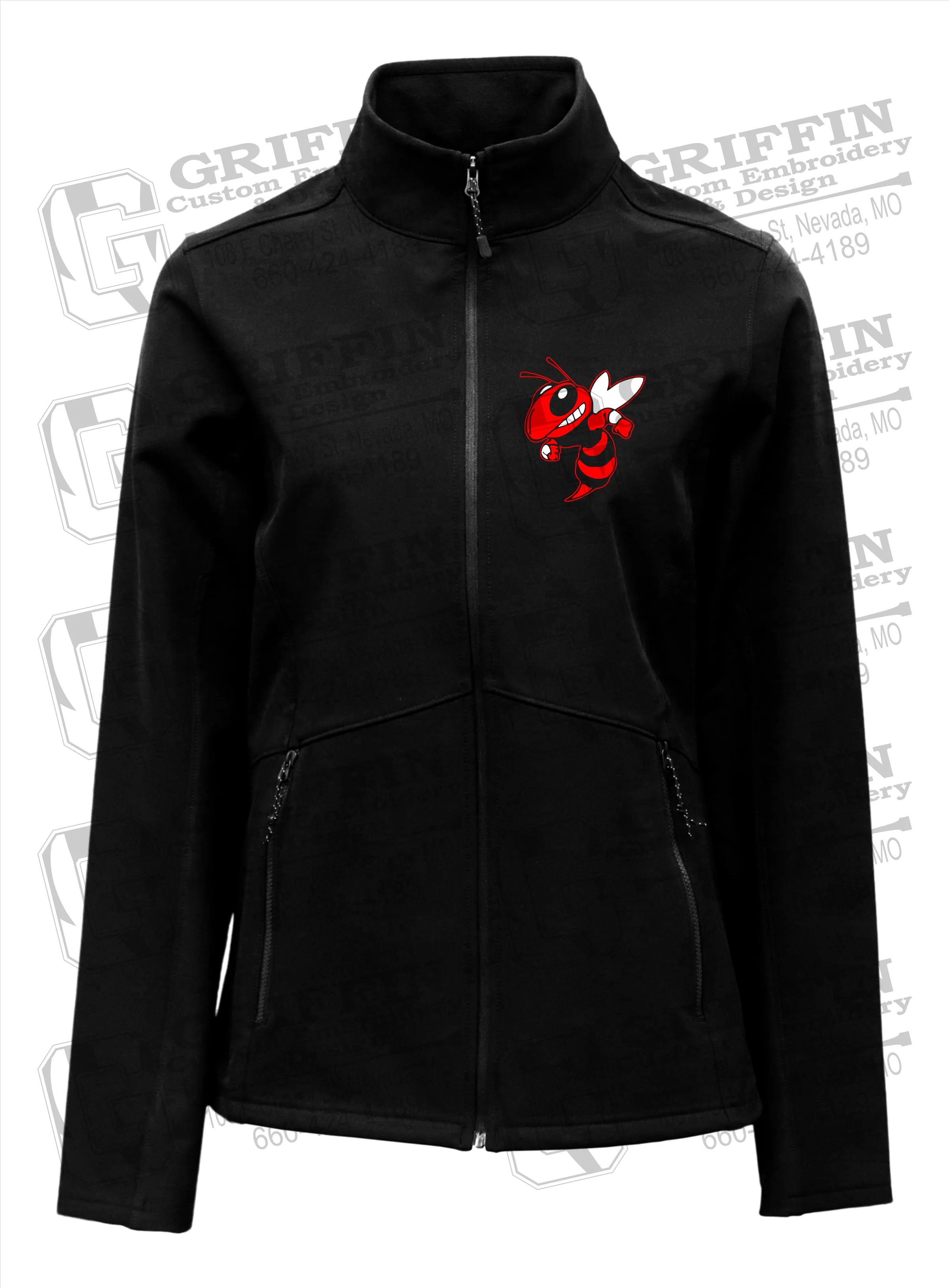 Womens Softshell Jacket - Hume Hornets Logo